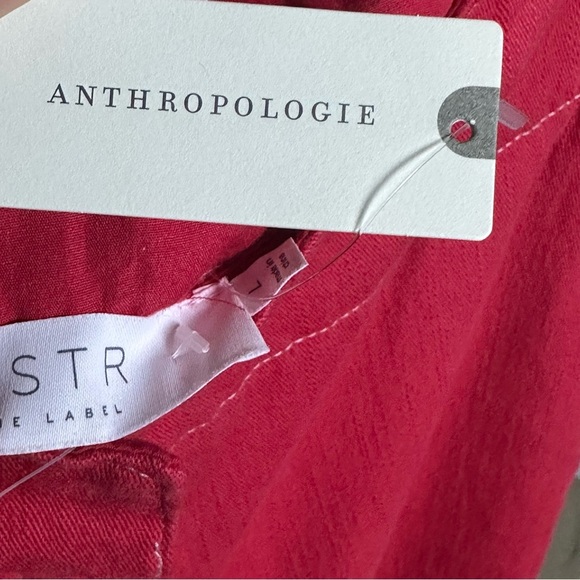 Anthropologie ASTR Nixon Cropped Wide-Leg Strawberry Red L Casual Elegant - Picture 10 of 12